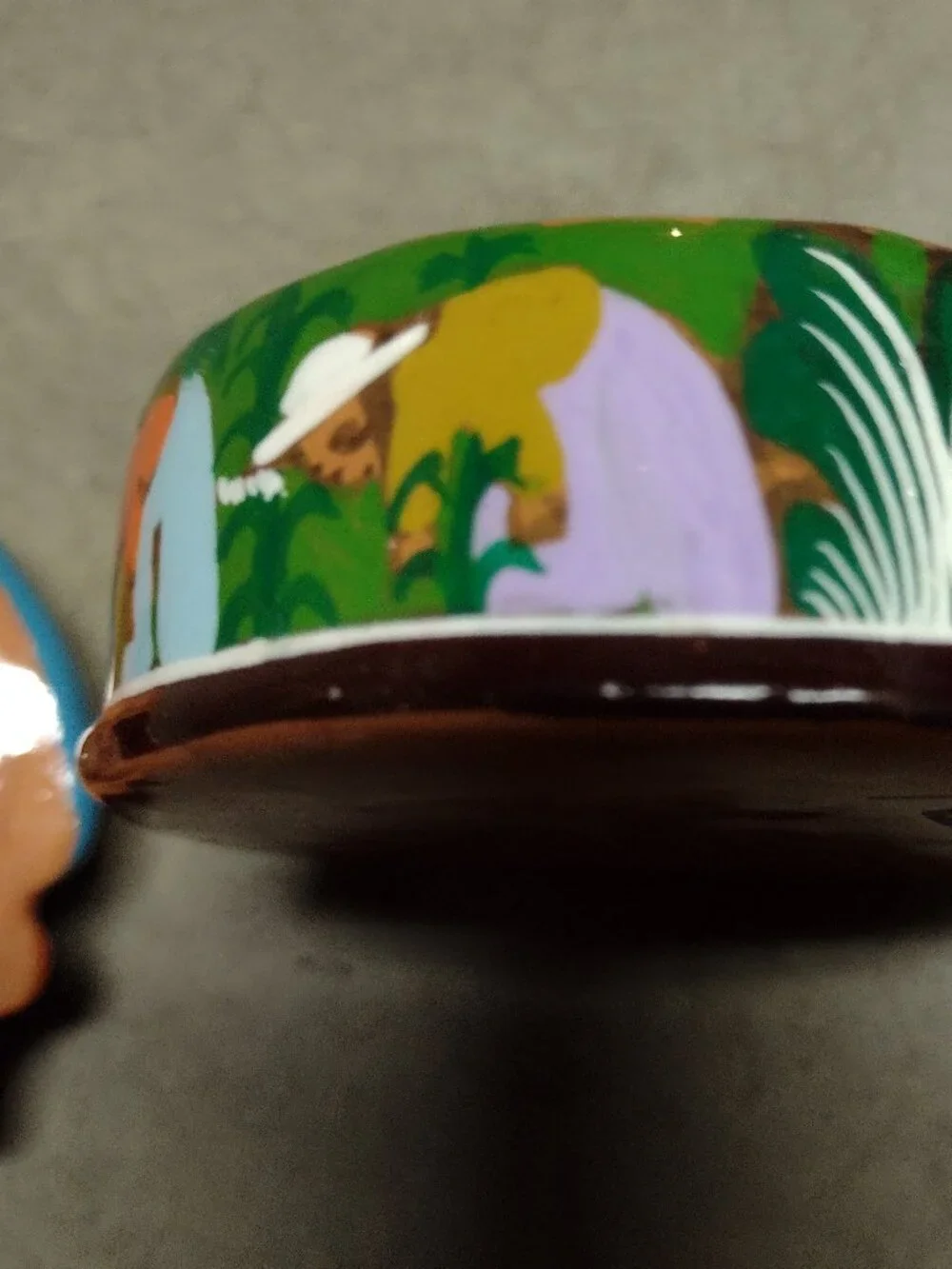 NWT Trinket Jewelry Box from Mexico in Hand Painted Bright Bold Colors